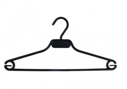 Вешалка плечики ВБЛ2 пластиковая черная  для легкой одежды, платьев, блузок
